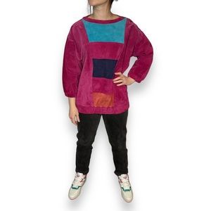 VTG CJ Todd Neiman Marcus Size Medium Pig Suede Leather Top Pink Snaps Funky EUC